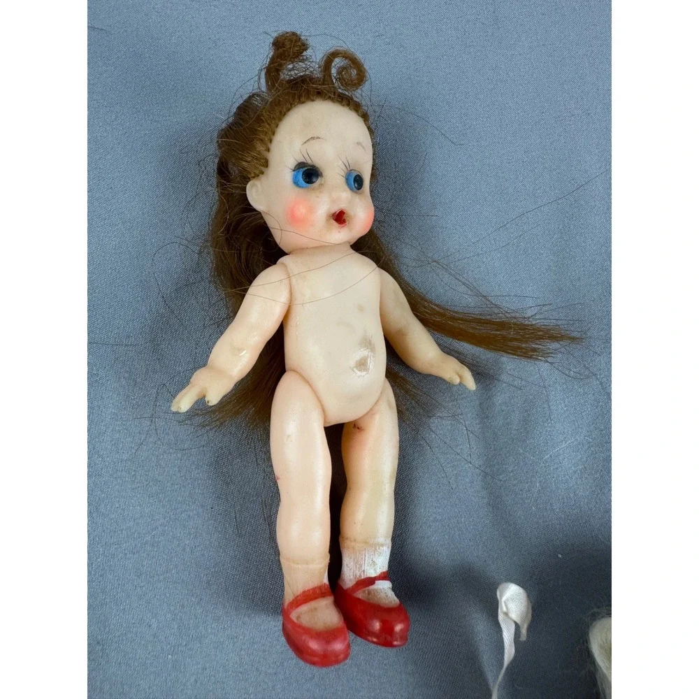 Vintage Doll Lot of 4 Mixed Size Dolls‎ TLC/Repair Display Crafts